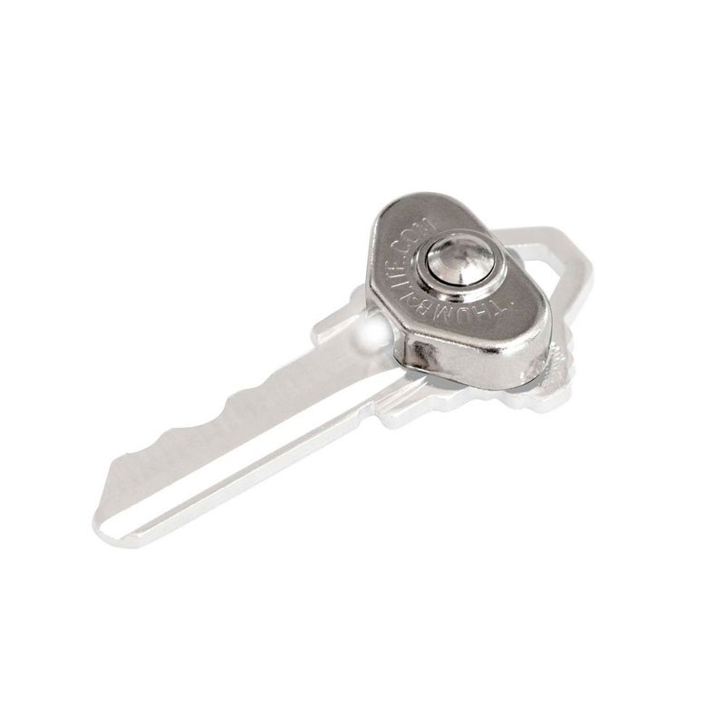 Lucky Line Smallest LED Thumb Light for Keys, Screwdrivers, Measuring Tape, Cabinets, Pet Leashes & More (90701), Silver - Image 1